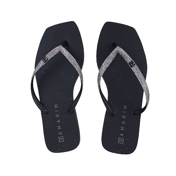 Chinelo Feminino Ramarim Solarize Glitter Preto - 2312