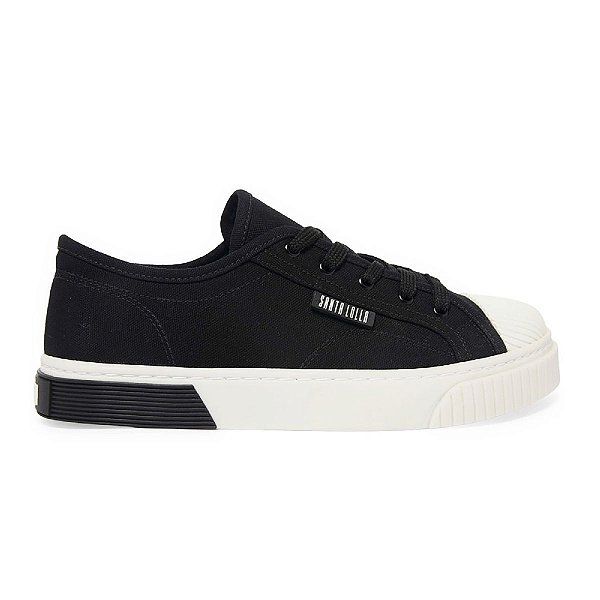 Tênis Feminina Santa Lolla Flat Lona Brida Preto - 0738