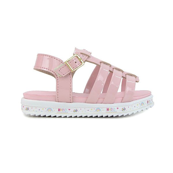 Sandália Infantil Feminina Molekinha Verniz Rosa - 2724304