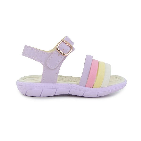 Sandália Infantil Feminina Klin Tic Tac Lilás - 1712