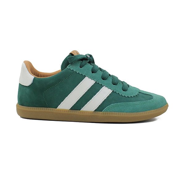 Tênis Feminino Giulia Domna Casual Couro Verde - 097001