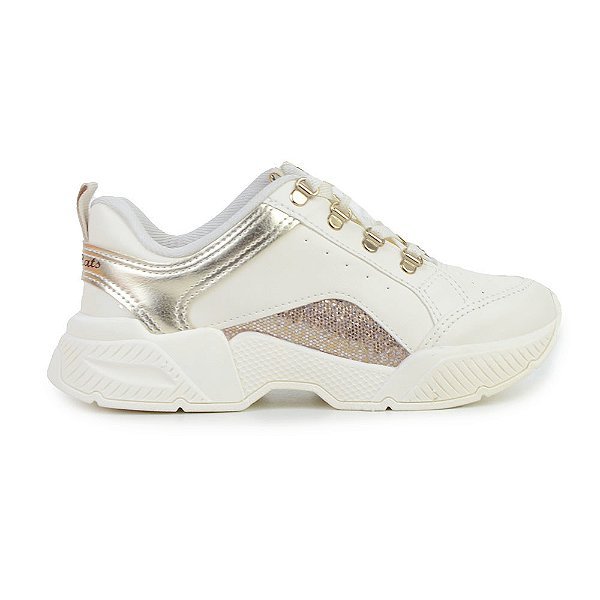 Tênis Infantil Feminino Pink Cats Torvy Branco - V4631