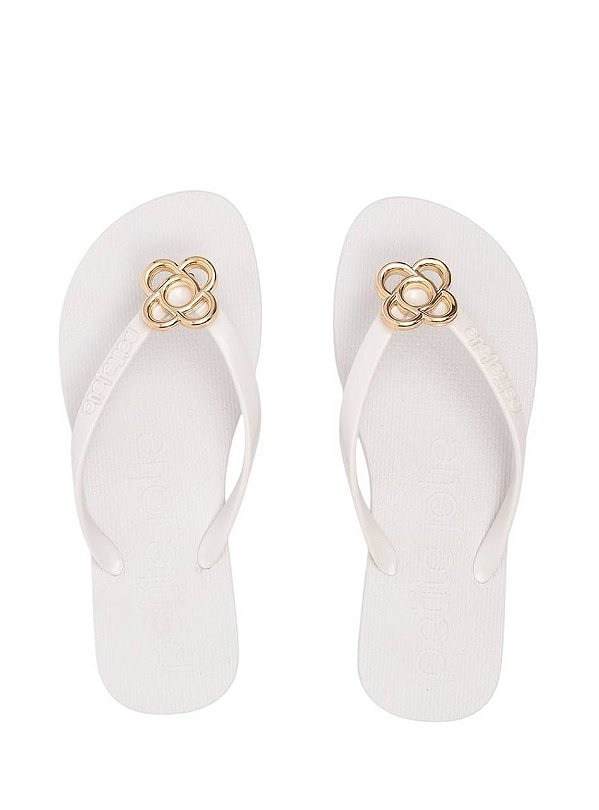Chinelo Feminino Petite Jolie Branco Off - PJ6979
