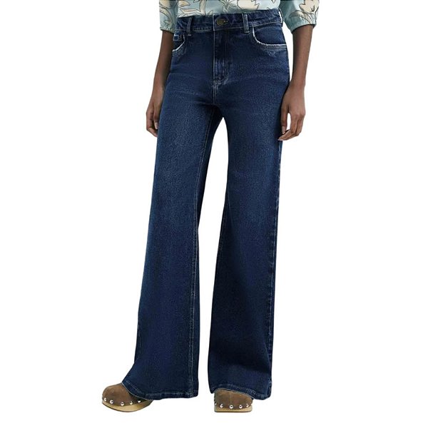 Calça Jeans Feminina Hering Pantalona Azul - H9MA1ASN