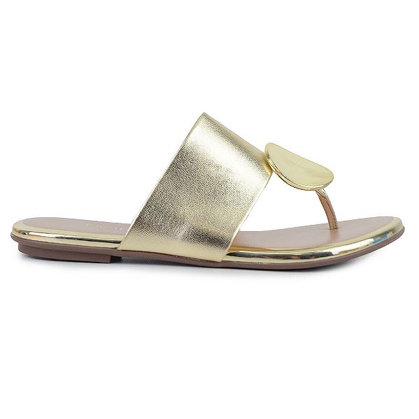 Chinelo Feminino Beira Rio Dourado - 8367