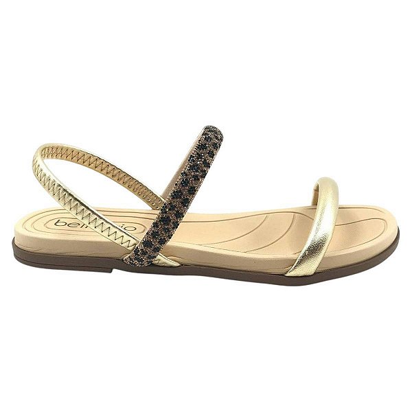 Sandália Feminina Beira Rio Dourada - 8507