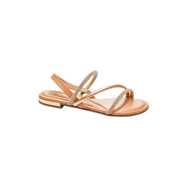Sandália Feminina Beira Rio Metalizada Rosa - 8263