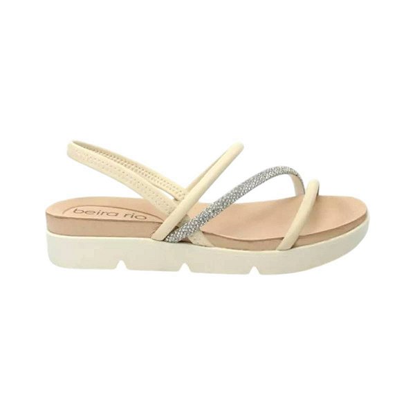 Papete Feminina Beira Rio Bege - 8387