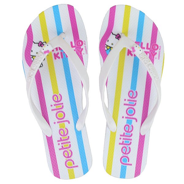 Chinelo Feminino Petite Jolie Hello Kitty Branco - PJ7206HK