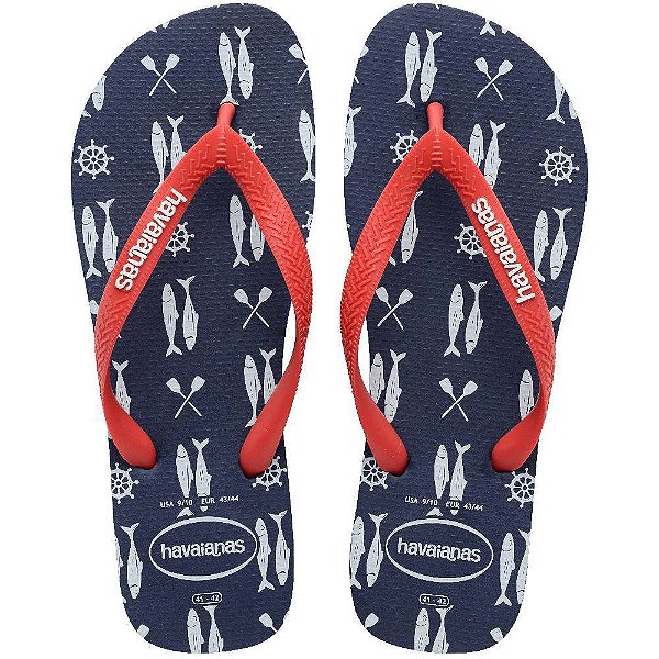 Chinelo Adulto Havaianas Top Nautical Vermelho - 41371