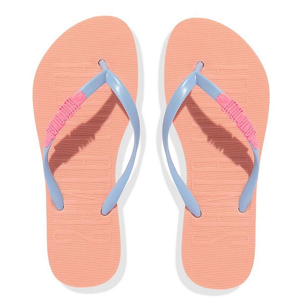 Chinelo Feminino Santa Lolla Flip Flop Azul Pêssego - 06BC
