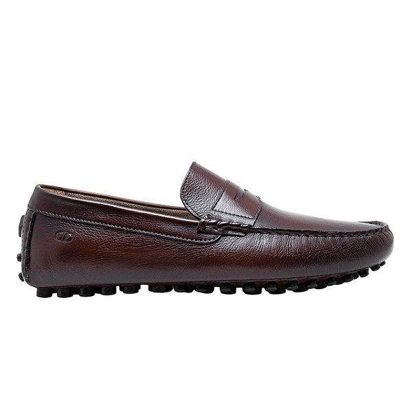 Mocassim Masculino Democrata Easy Marrom Mogno - 516102