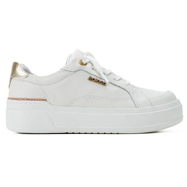 Tênis Feminino Kolosh Plataforma Couro Branco - C3945