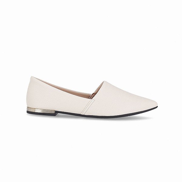 Sapatilha Feminina Piccadilly Bico Fino Branca Off - 274074
