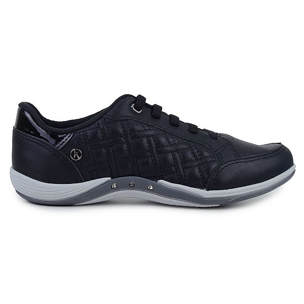 Tênis Feminino Kolosh Casual Medley Couro Preto - C3843