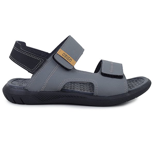 Sandália Infantil Masculina Klin Cinza - 129163000