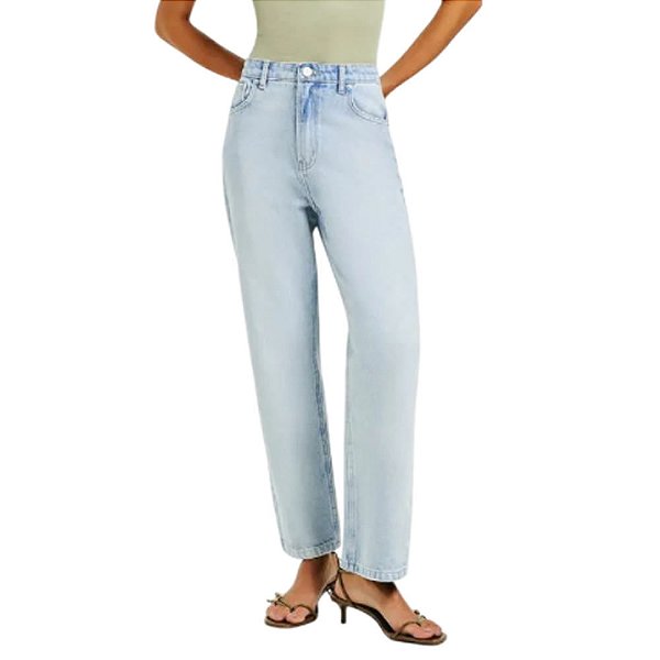 Calça Jeans Feminina Hering Reta Azul Clara - H9KK1ASN
