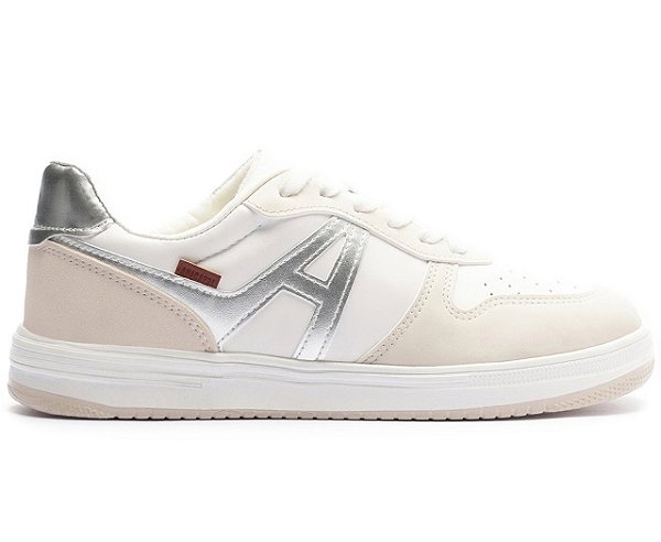 Tênis Feminino Anacapri Eco Play Casual Branco Prata C30628