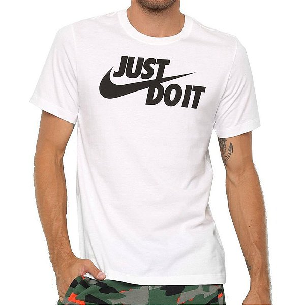 Camiseta Masculina Nike MC Just do It Branca - AR50