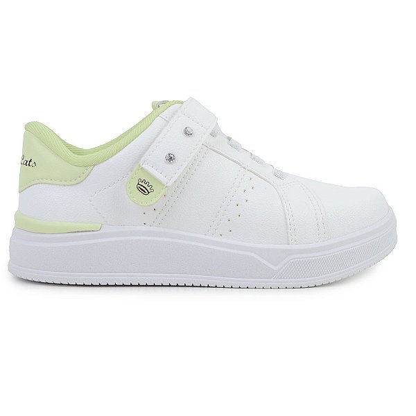 Tênis Infantil Feminino Pink Cats Vercelli Branco - V5352