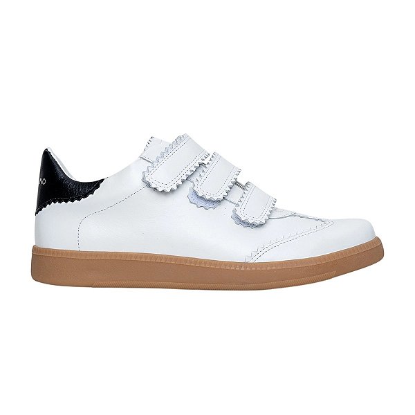 Tênis Feminino Carrano Casual Couro Branco - 740003B