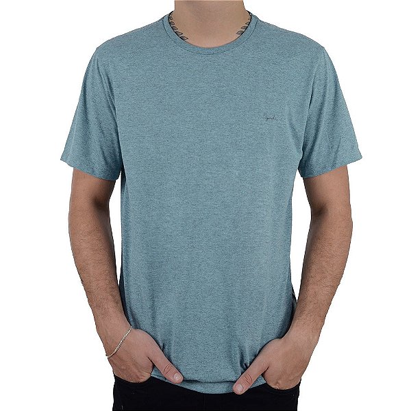 Camiseta Masculina Ogochi MC Slim Mescla Azul - 0064