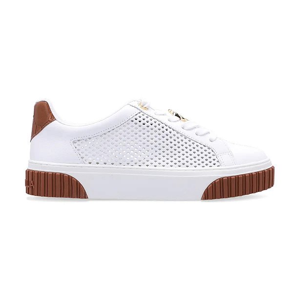 Tênis Feminino Luz da Lua Casual Couro Branco Bianco - 8014