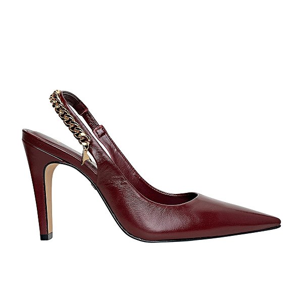 Scarpin Feminino Carrano Salto Alto Bordô Mahogany - 754033