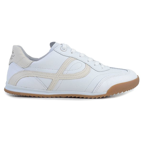 Tênis Feminino Pegada Casual Couro Branco - 2128