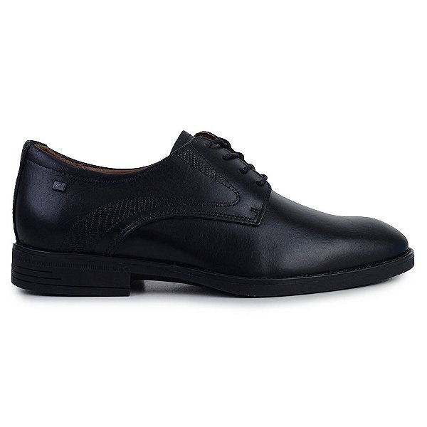 Sapato Social Masculino Pegada Couro Stretch Preto - 1269