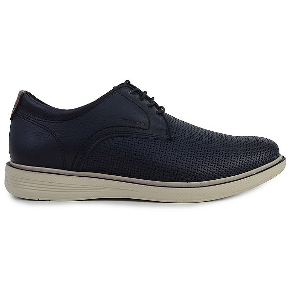 Sapato Masculino Pegada Casual Couro Marinho - 1261