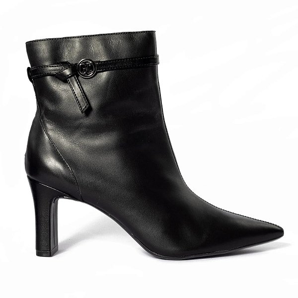 Bota Feminina Giulia Domna Monaco Couro Preta - 593003