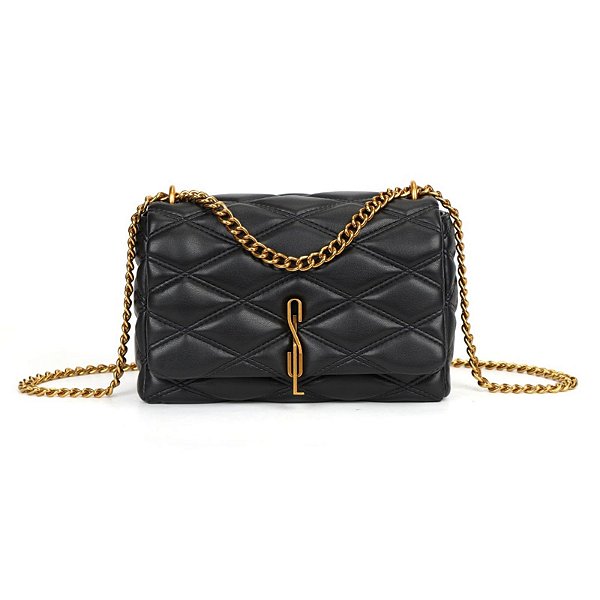 Bolsa Feminina Santa Lolla Transversal Corrente Preta - 0470