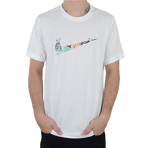 Camiseta Masculina Nike MC Tee Run Energy Branca - HJ36