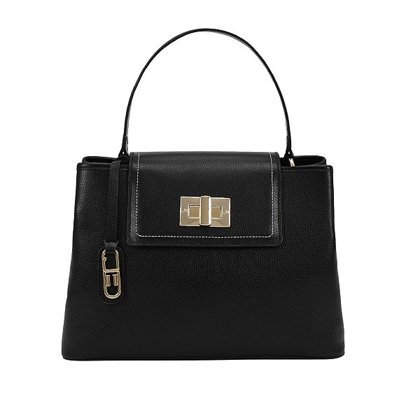 Bolsa Feminina Jorge Bischoff Tote Couro Preta - JBGF01126