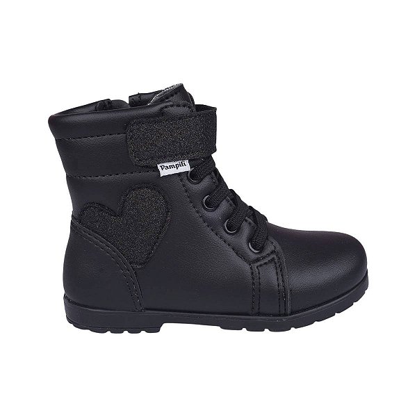 Bota Infantil Feminina Pampili Preta - 14109