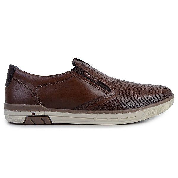 Sapatênis Masculino Pegada Casual Couro Terracota - 1193