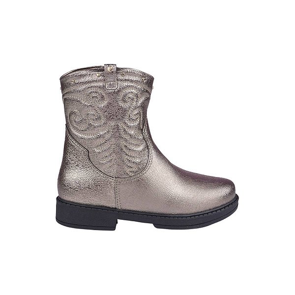 Bota Infantil Feminina Pampili Safira Metalizada Cinza - 279