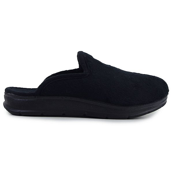 Pantufa Infantil Masculino Pegada Peluciada Preta - 3660