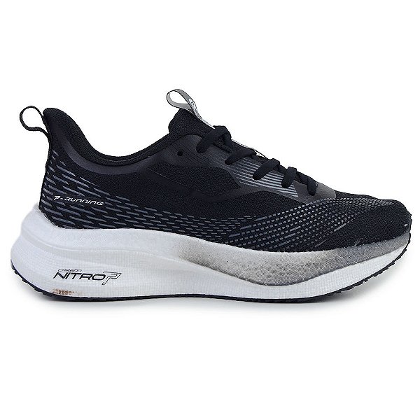 Tênis de Corrida Feminino Pegada Carbon Nitro Preto - 2908