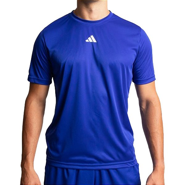 Camiseta Masculina MC Adidas Treino Azul - JX9377