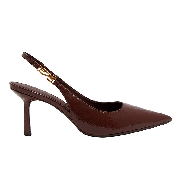 Scarpin Feminino Santa Lolla Salto Fino Verniz Marrom - 06D1