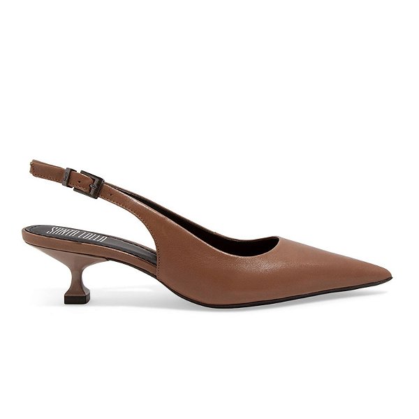 Scarpin Feminino Santa Lolla Salto Baixo Marrom - 06F2