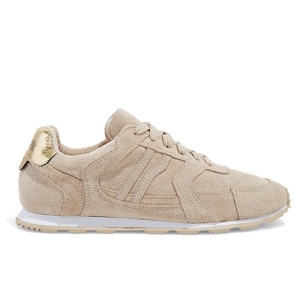 Tênis Feminino Santa Lolla Jogging Couro Camurça Bege - 050A