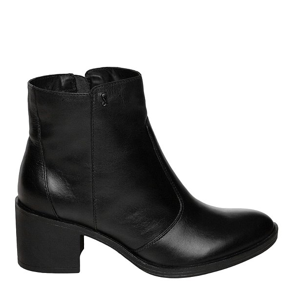 Bota Feminina Santa Lolla Cano Baixo Couro Preta - 0318