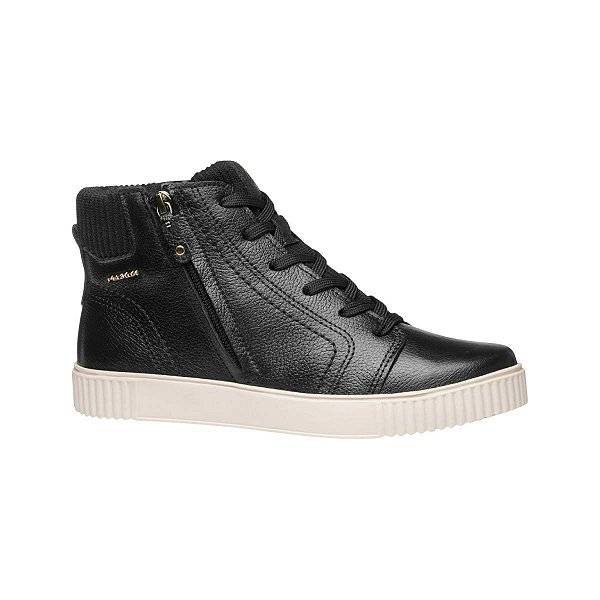 Bota Feminina Pegada Cano Baixo Preta - 2190