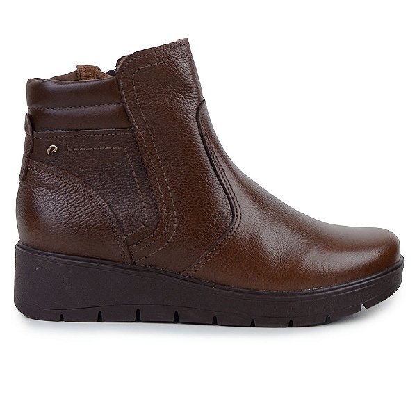 Bota Feminina Pegada Cano Baixo Marrom Toffe - 2808