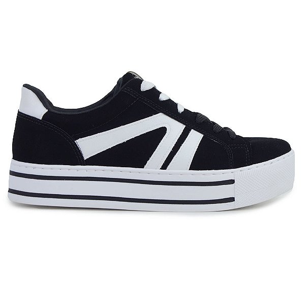 Tênis Feminino Via Marte Plataforma Preto - 0100