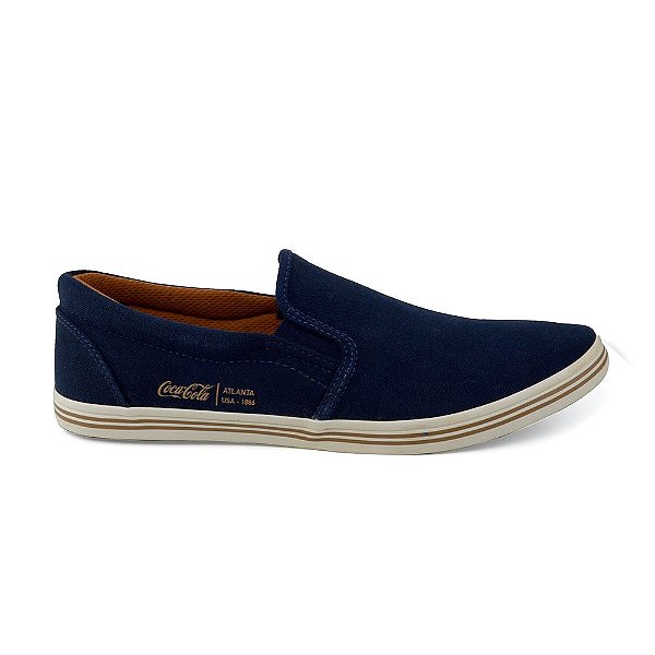Tênis Masculino Slip On Coca Cola Azul - CC1860 - Estrela Mix - Uma Loja  Completa