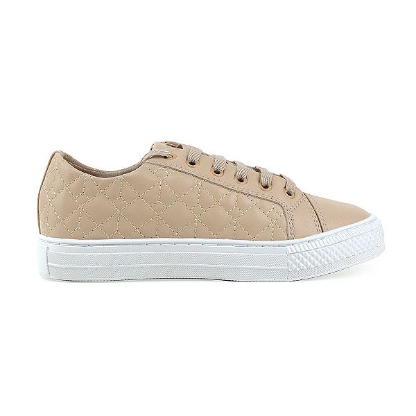 Tênis Feminino Santa Lolla Matelassê Bege - 0299